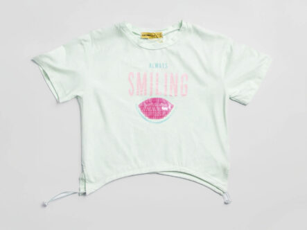Kids Girl "Always Smiling" Printed T-Shirt