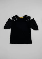 Kids Girl Strass Decor T-Shirt - Image 2
