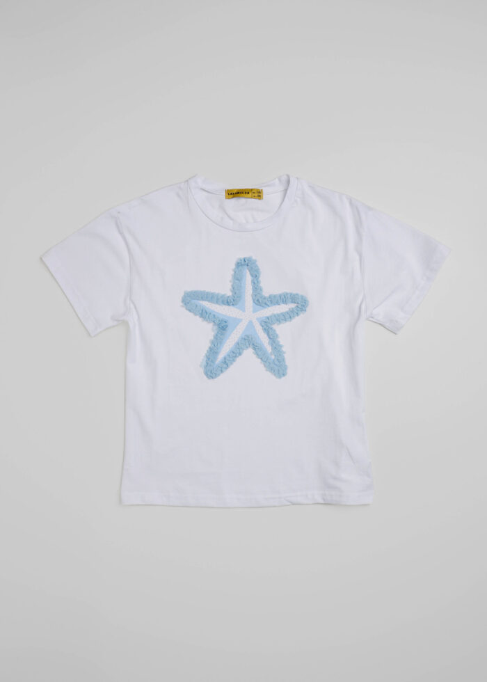Kids Girl Star Printed T-Shirt - Image 2