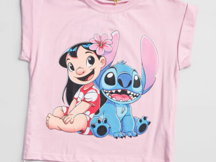 Kids Girl Stitch Printed T-Shirt