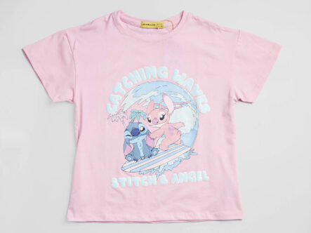 Kids Girl Stitch Printed T-Shirt
