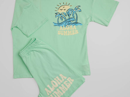 Kids Girl "Aloha Summer" Printed Two-Pieces Pajama