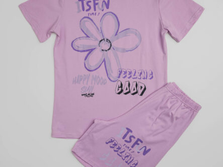 Kids Girl Flower Printed Two-Pieces Pajama