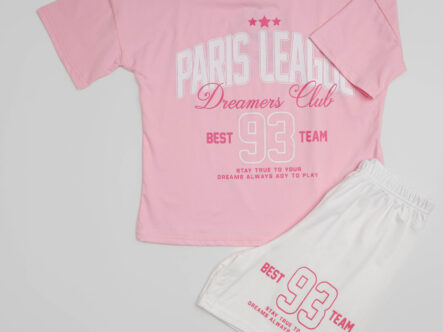 Kids Girl "Best 93 Team" Printed Two-Pieces Pajama