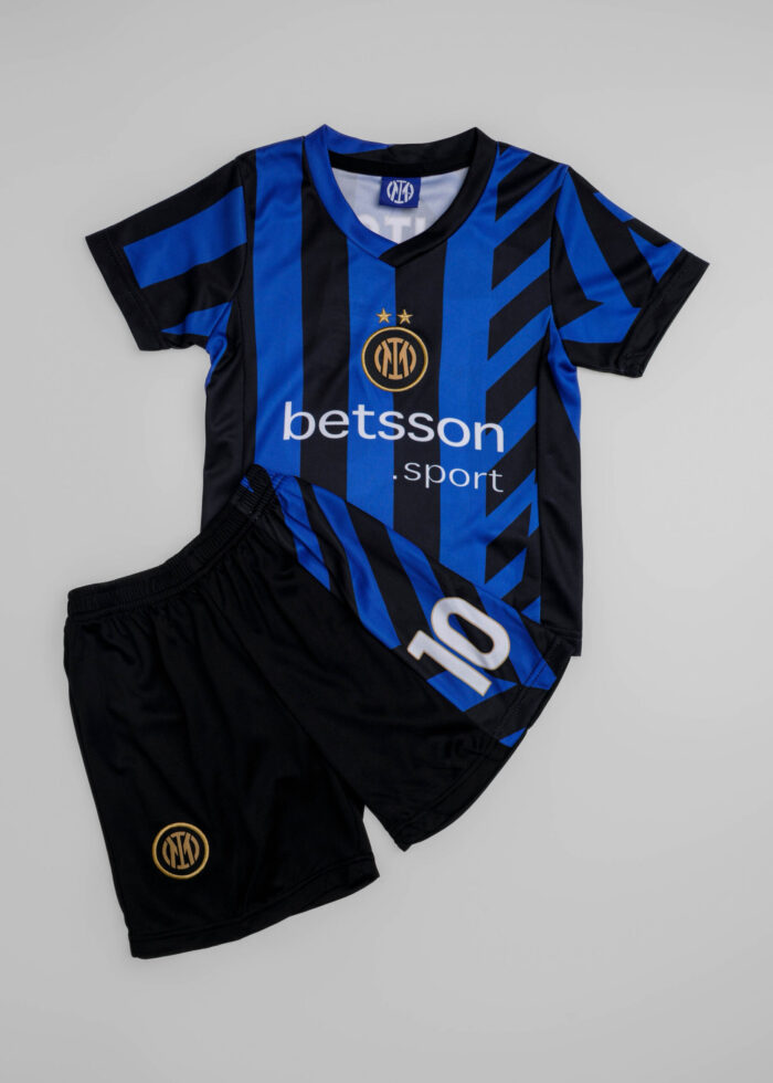 ⁦طقم أطفال بيبي ولادي فريق انتر ميلان "Lautaro 10" قطعتين⁩ - الصورة ⁦1⁩