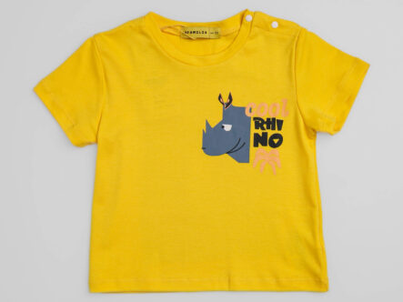 Baby Boy "Cool Rhino" Printed T-Shirt