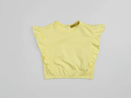 تيشيرت أطفال بيبي بناتي مزين بكشكش