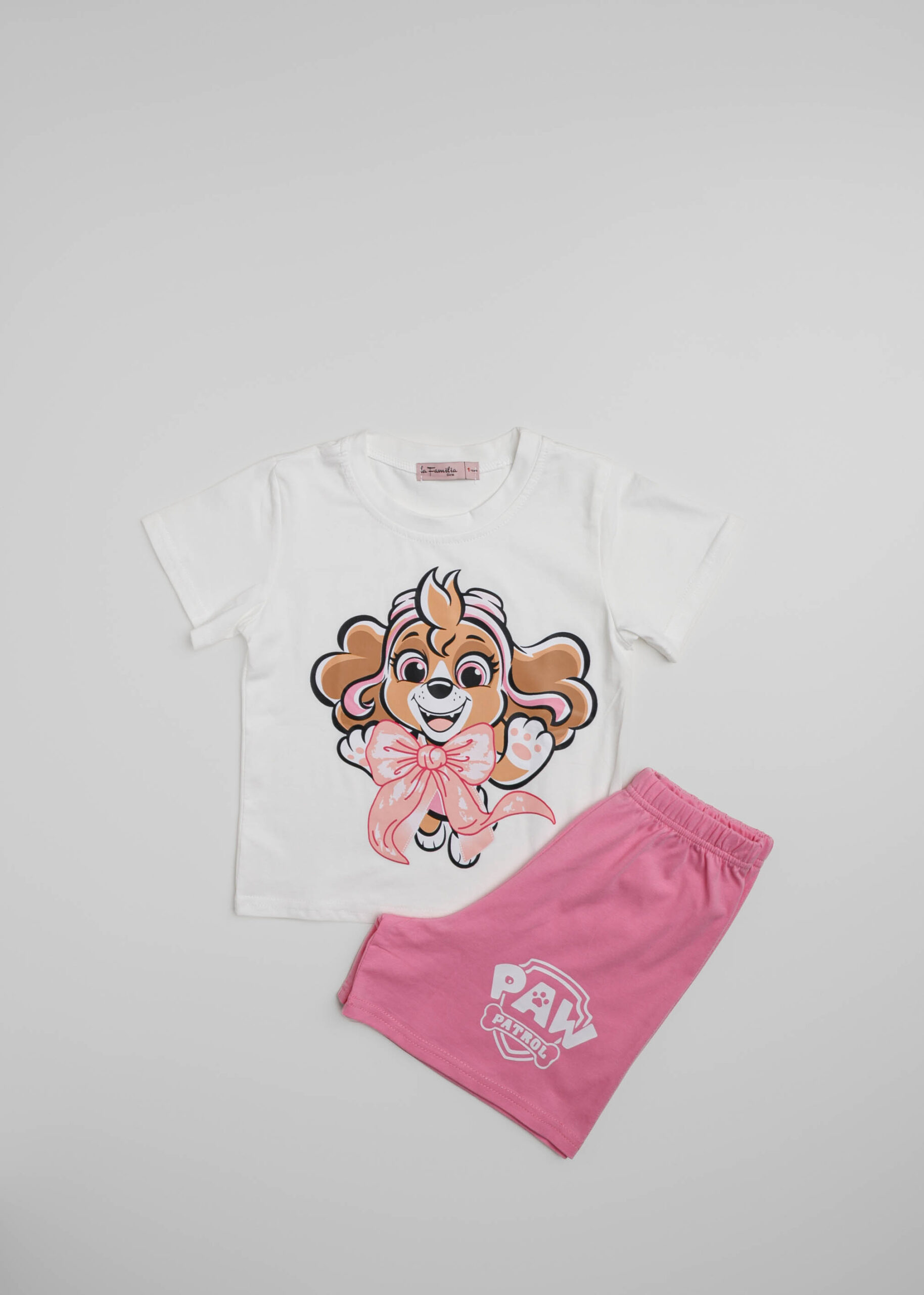 6125624058904-a بيجامة أطفال بيبي بناتي قطعتين بطباعة "Paw Patrol" - الصورة 1