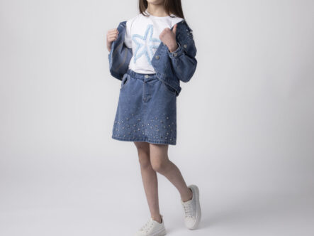 Kids Girl Star Printed T-Shirt
