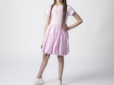 Kids Girl Butterfly Printed Short Dress