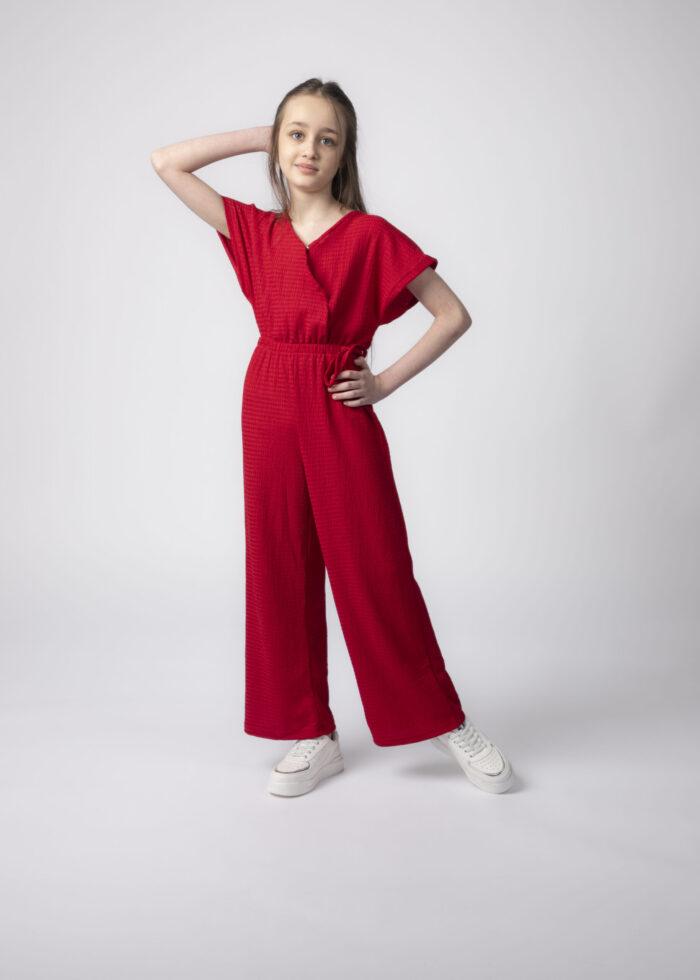 Kids Girl Patterned Jumpsuit - Image 1