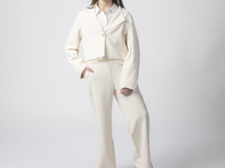 Kids Girl Cropped Plain Blazer