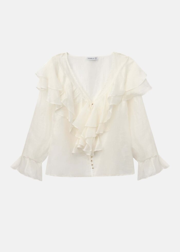 Women Ruffled Shirt - Image 1
