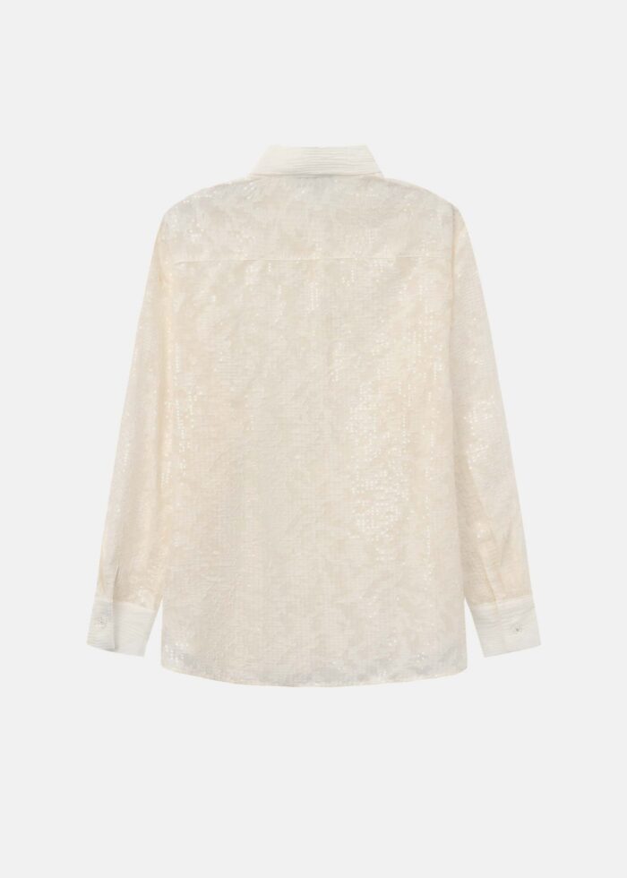 Women Embroidery with Beads Decor Shirt - Image 8