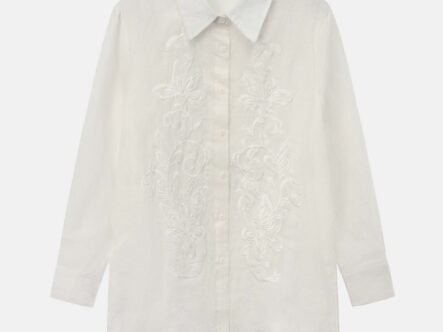 Women Embroidery Decor Shirt