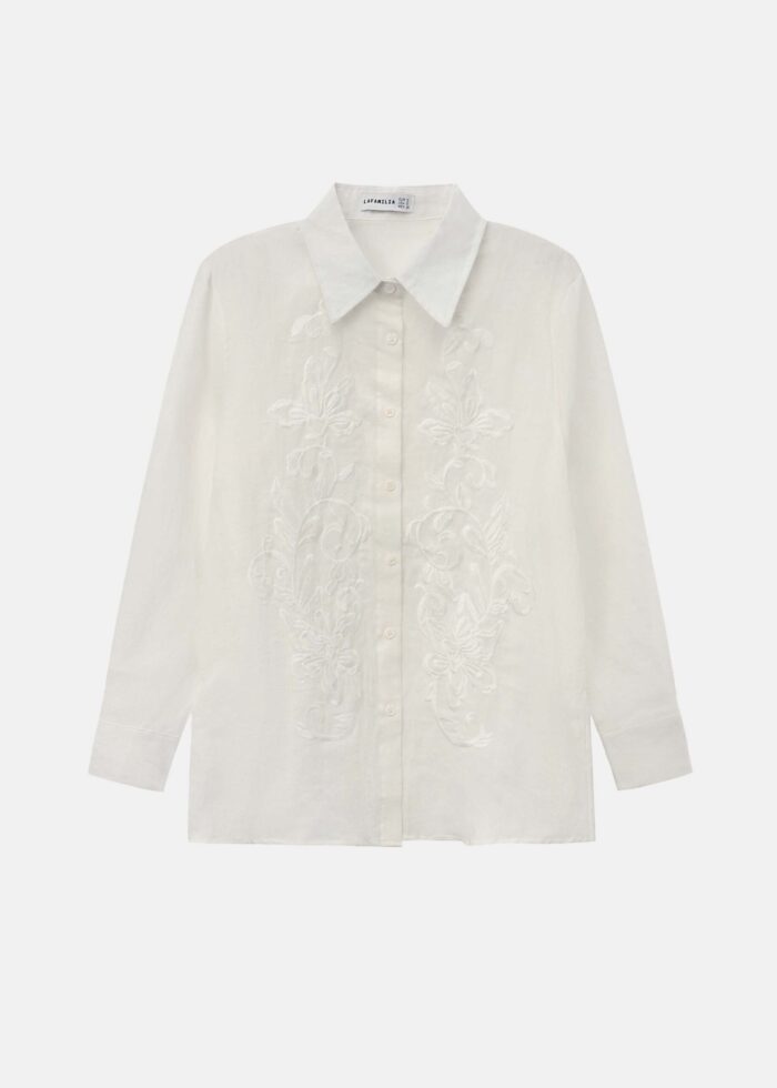 Women Embroidery Decor Shirt - Image 1