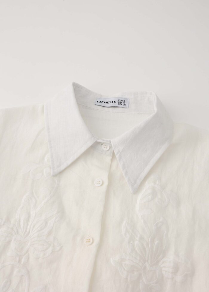 Women Embroidery Decor Shirt - Image 2