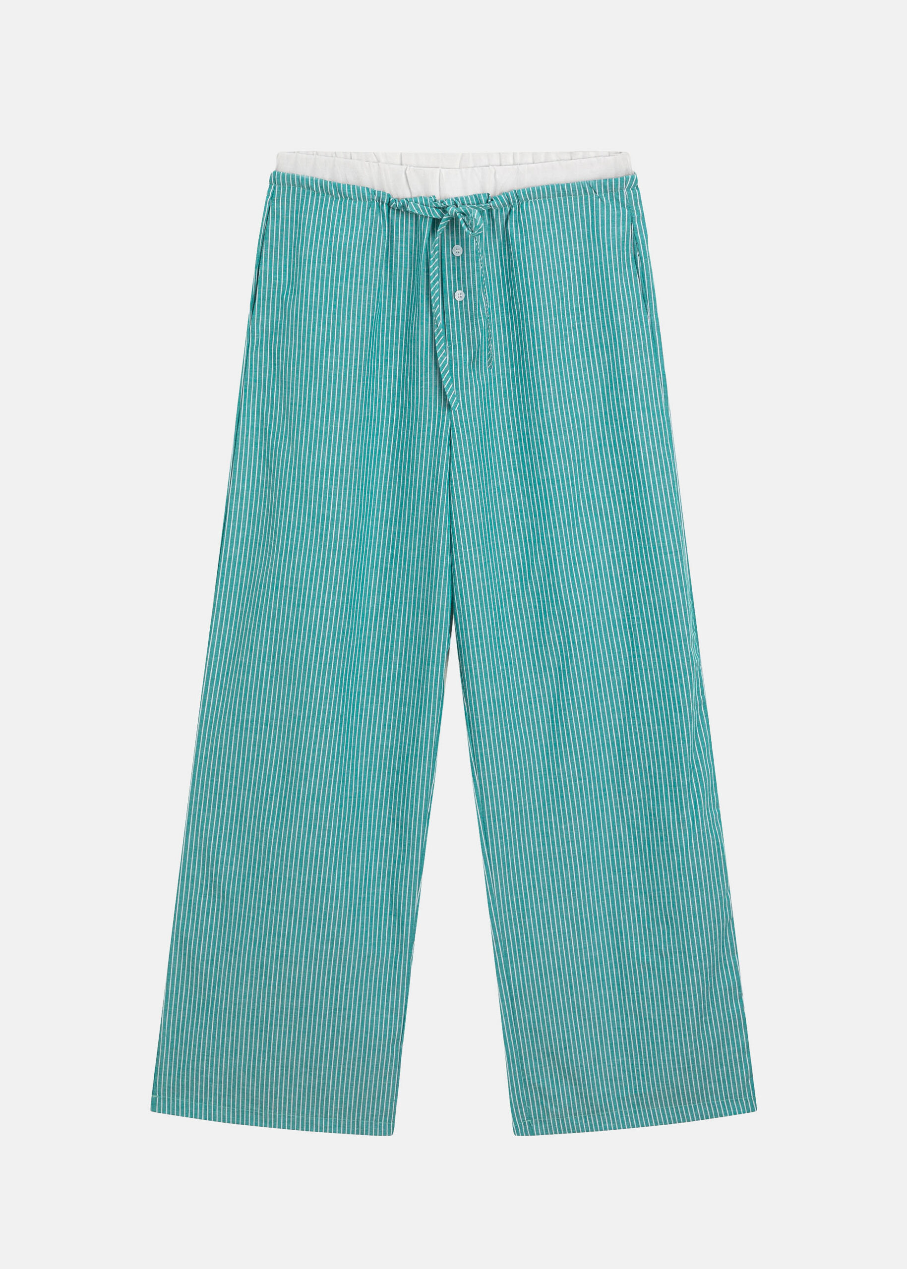 6125208039223-a بنطلون نسائي واسع مخطط - الصورة 1