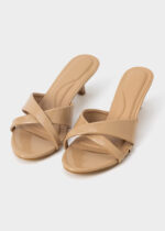 ⁦سليبر نسائي كعب جلد لامع⁩ - الصورة ⁦2⁩