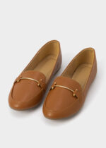 ⁦حذاء باليرينا نسائي جلد بنقش⁩ - الصورة ⁦2⁩