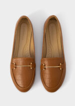 ⁦حذاء باليرينا نسائي جلد بنقش⁩ - الصورة ⁦4⁩