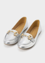 ⁦حذاء باليرينا نسائي جلد مجدل⁩ - الصورة ⁦2⁩