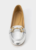 ⁦حذاء باليرينا نسائي جلد مجدل⁩ - الصورة ⁦3⁩