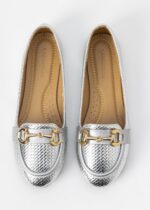 ⁦حذاء باليرينا نسائي جلد مجدل⁩ - الصورة ⁦4⁩