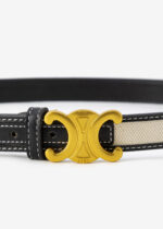 Women Leather and Fabric Belt - Image 2