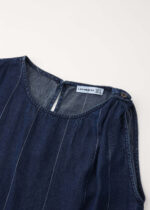 Women Striped Jeans Blouse - Image 2