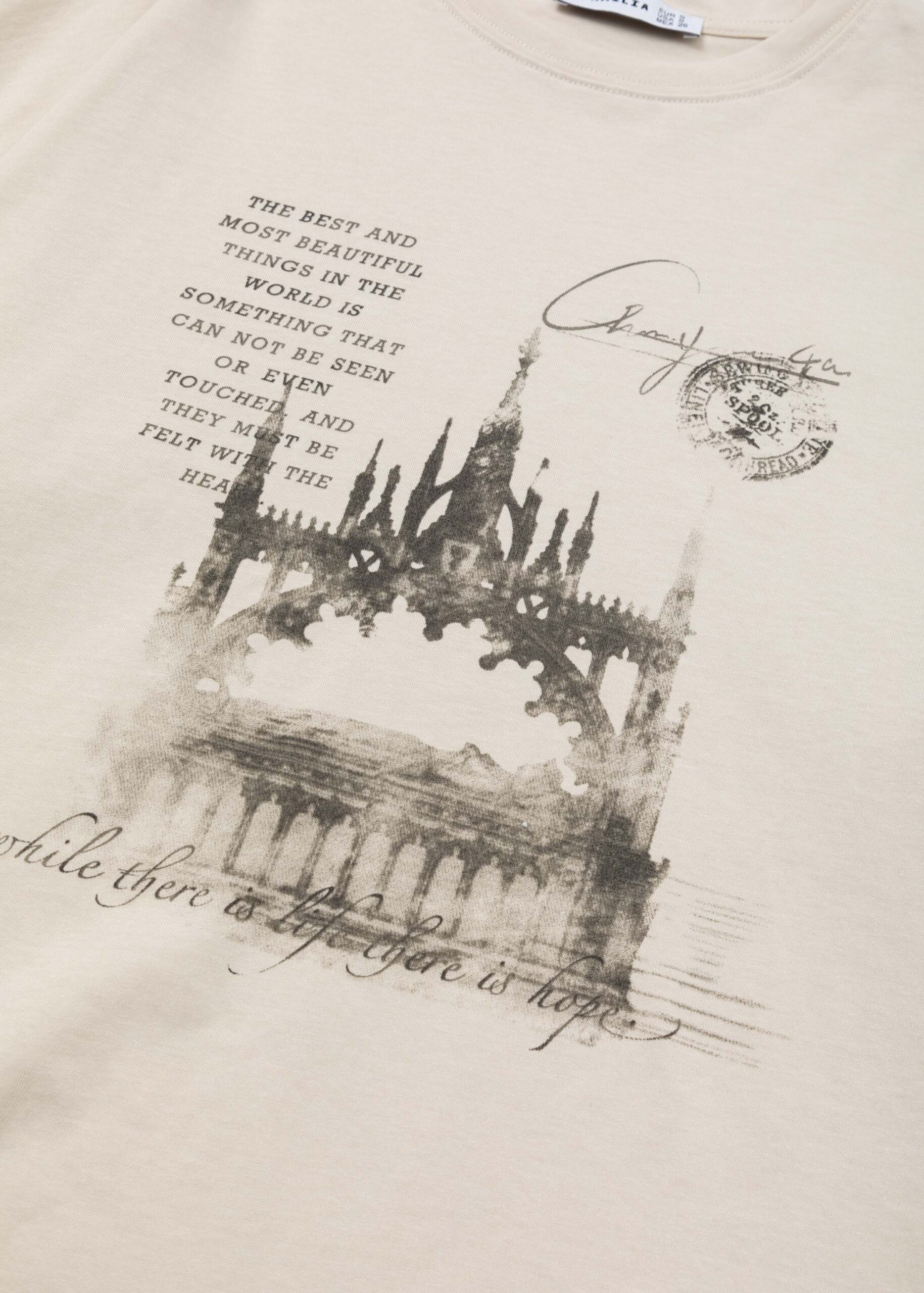 6125216040803-c Women "While there is Life there is Hope" Printed T-Shirt - Image 3