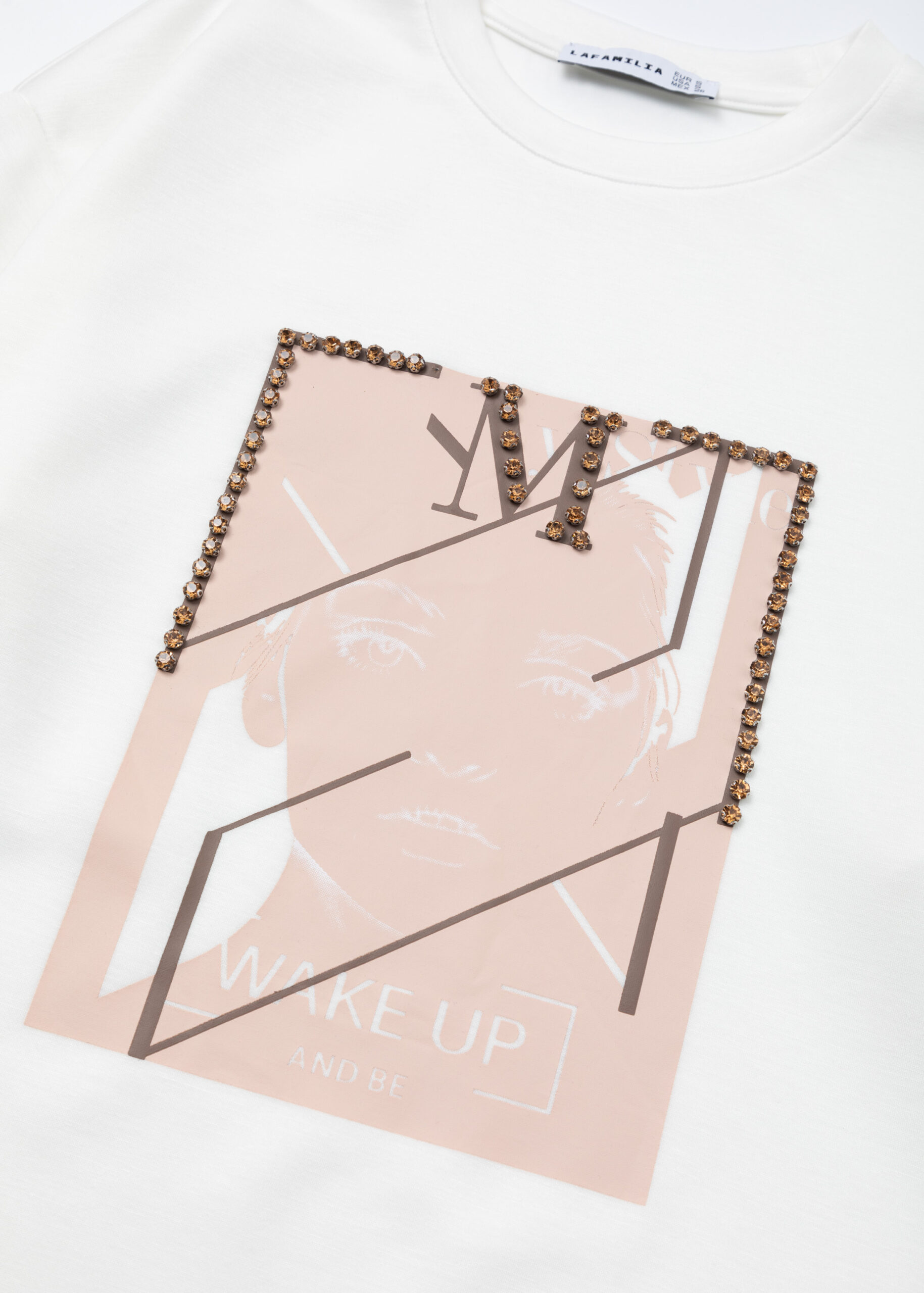 6125216041104-c Women "Wake up and Be" Printed T-Shirt - Image 3