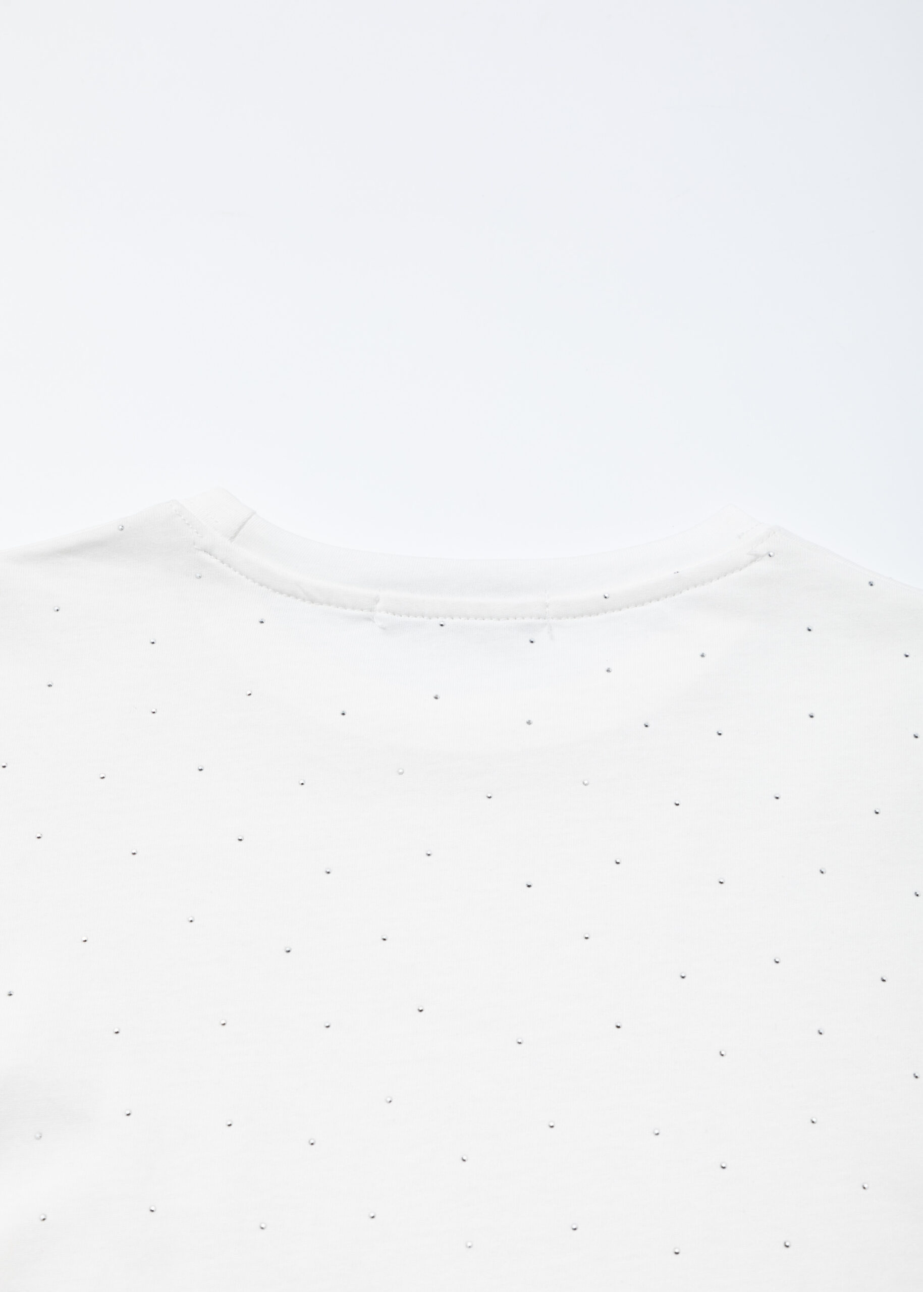 6125216041202-d Women Strass Decor T-Shirt - Image 4
