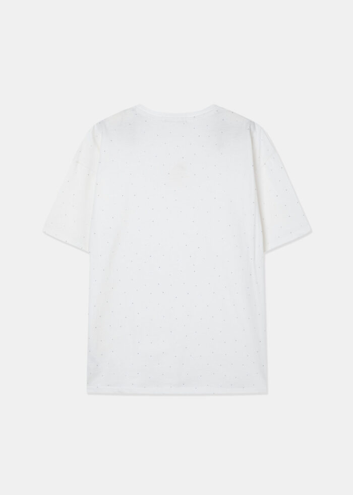 Women Strass Decor T-Shirt - Image 6