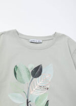 Women Leaves Printed T-Shirt - Image 2