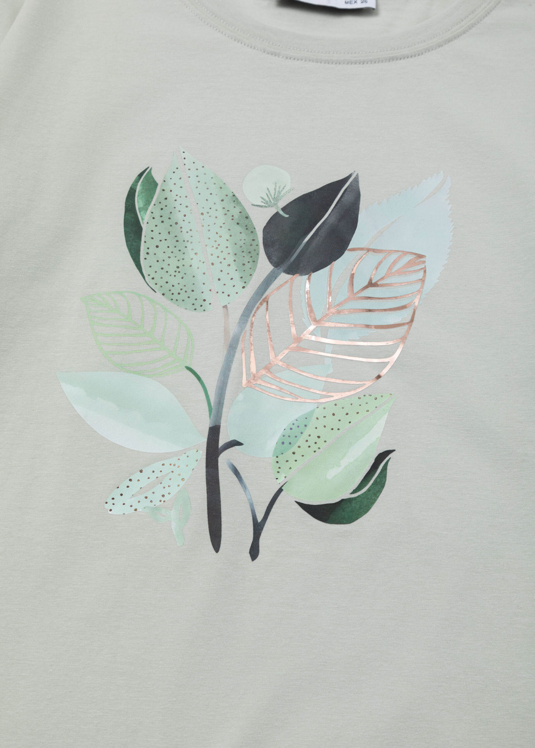 6125216041422-c Women Leaves Printed T-Shirt - Image 3