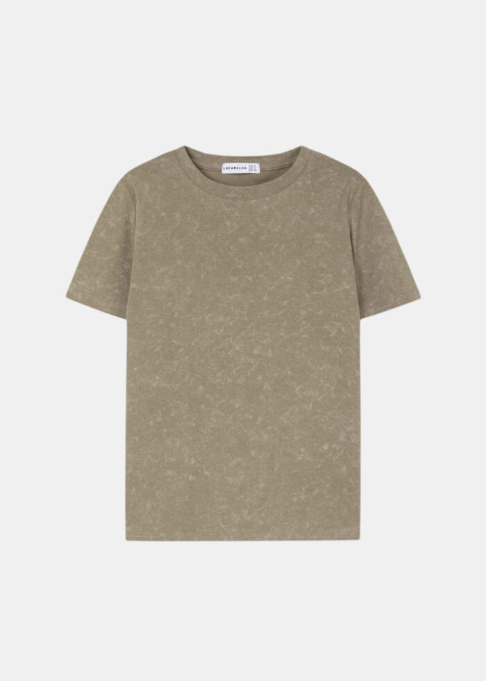 Women Washed Effect T-Shirt - Image 1