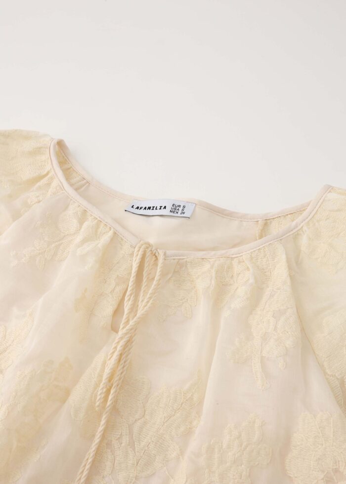 Women Embroidery Decor Blouse - Image 3