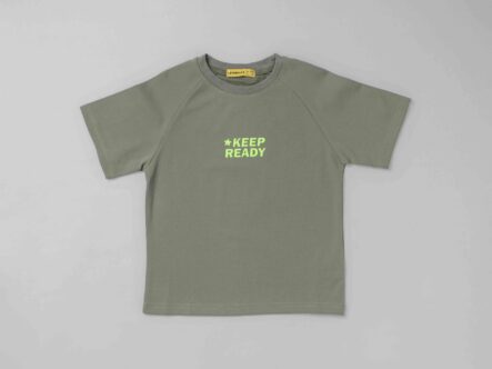 Kids Boy "Keep Ready" Printed T-Shirt
