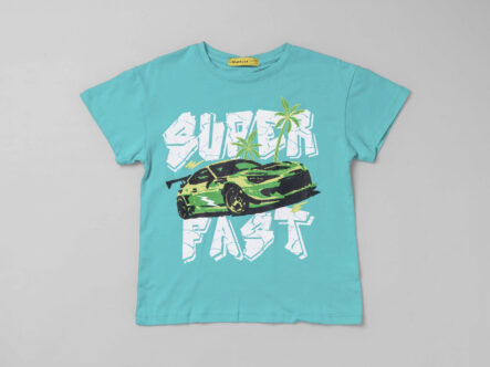 Kids Boy "Super Fast" Printed T-Shirt