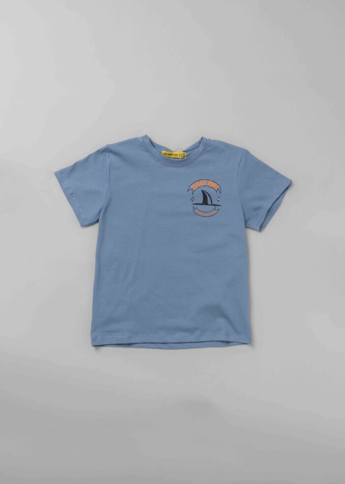 Kids Boy Shark Printed T-Shirt - Image 1
