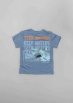 Kids Boy Shark Printed T-Shirt - Image 2
