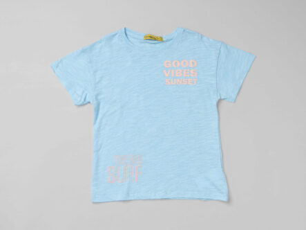 Kids Boy "Good Vibes Sunset" Printed T-Shirt