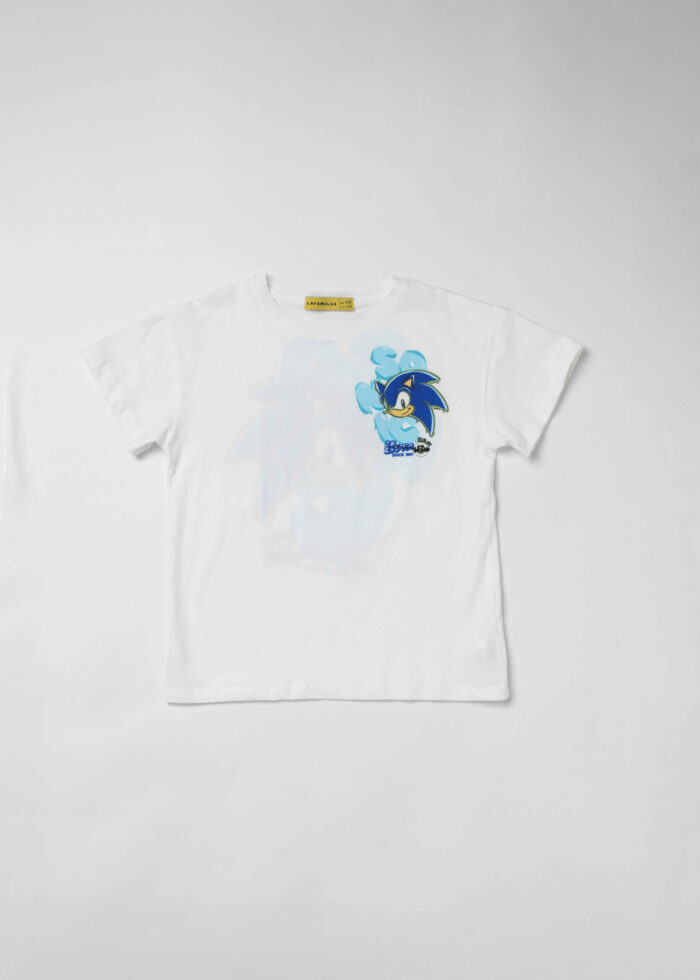 Kids Boy Sonic Printed T-Shirt - Image 1