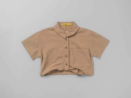 Kids Girl Plain Crop Shirt