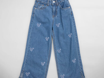 بنطلون أطفال بناتي جينز Wide-Leg