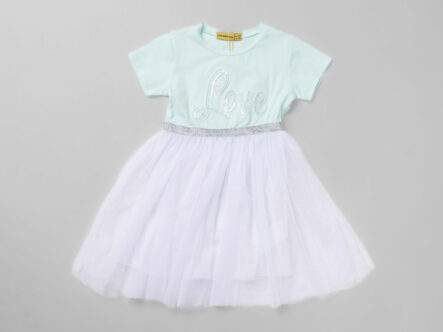 Kids Girl "Love" Printed Short Dress