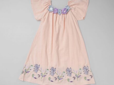 Kids Girl Flowers Embroidery Dress