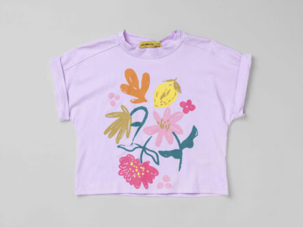 Kids Girl Flowers Printed T-Shirt