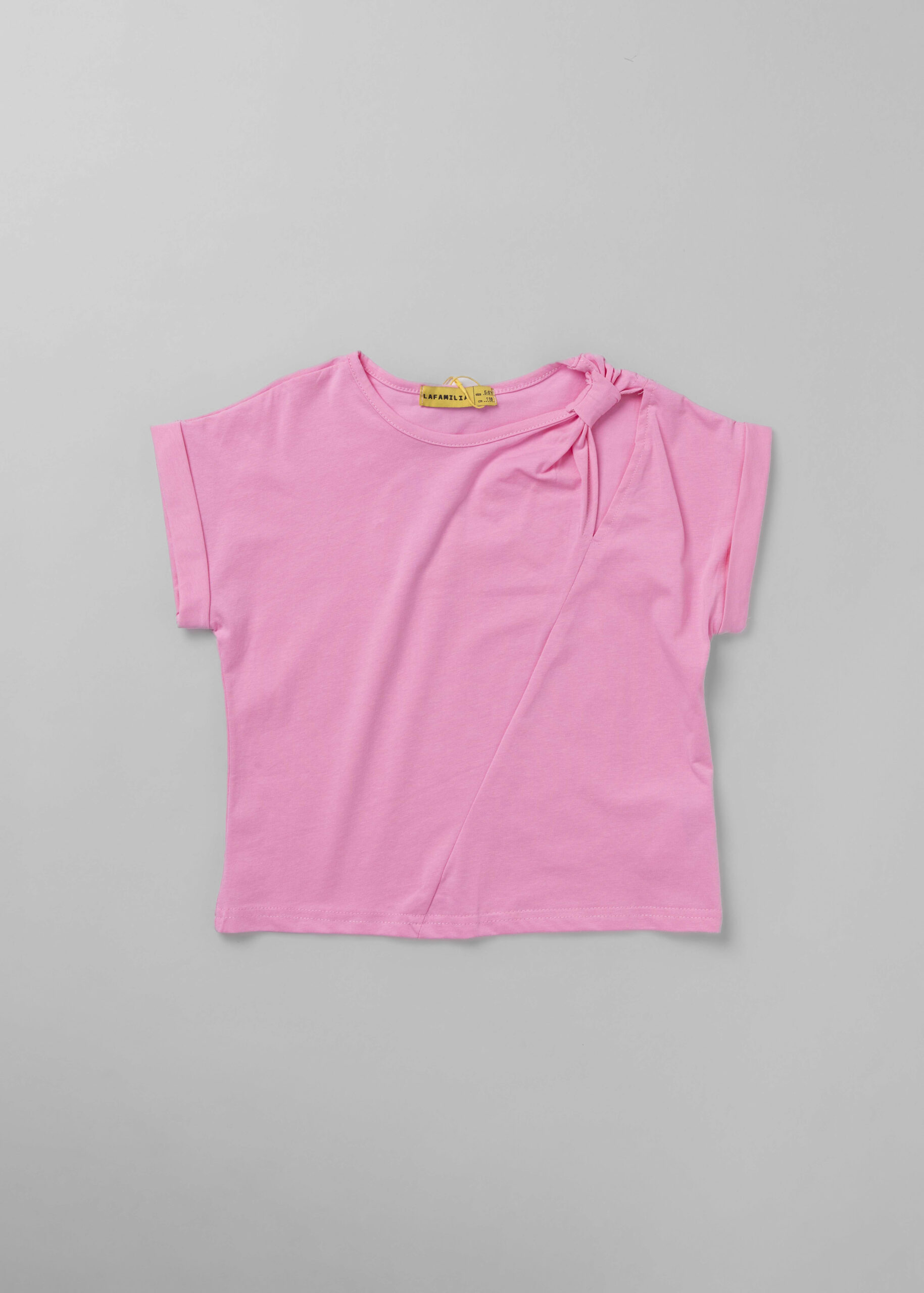 6125416010713-a Kids Girl Bow Design T-Shirt - Image 1